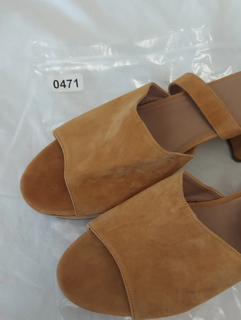 Aerosoles Cosmic Sandal Tan Genuine Suede Womens Size 11 Heel 3